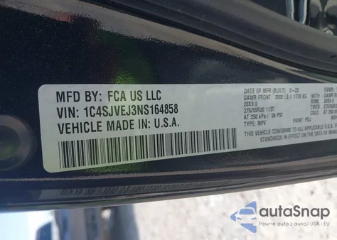 2022 Jeep Grand Wagoneer Series I 4X4 z USA, uszkodzony, nr VIN 1C4SJVEJ3NS164858